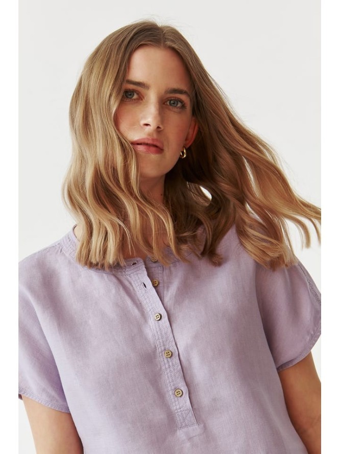 TATUUM Lniana bluzka w kolorze fioletowym rozmiar: 40