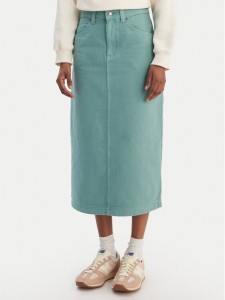 Quiksilver Spódnica jeansowa Mason EQWWK03027 Turkusowy Regular Fit