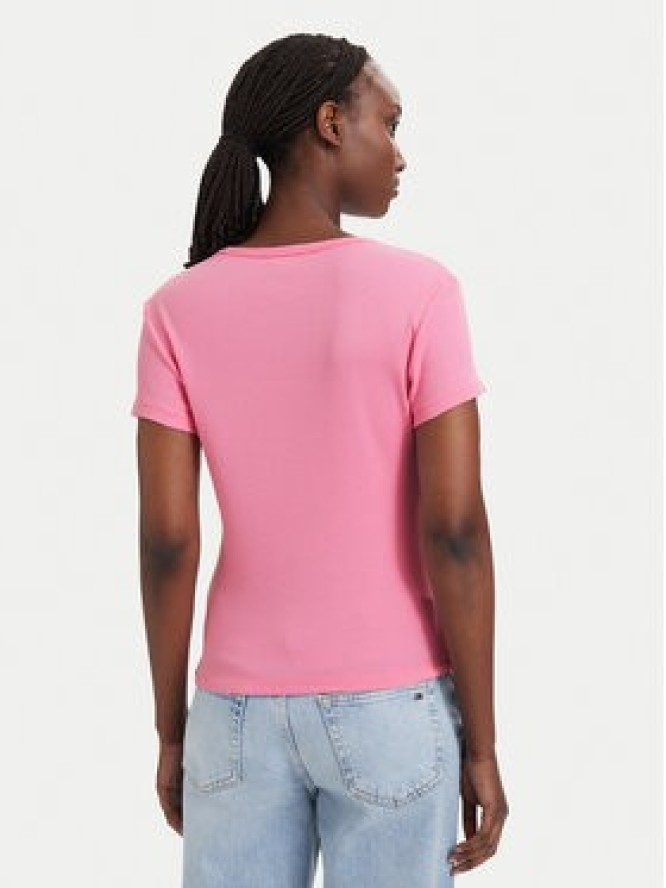 Tommy Jeans T-Shirt Essential DW0DW17383 Różowy jasny Slim Fit