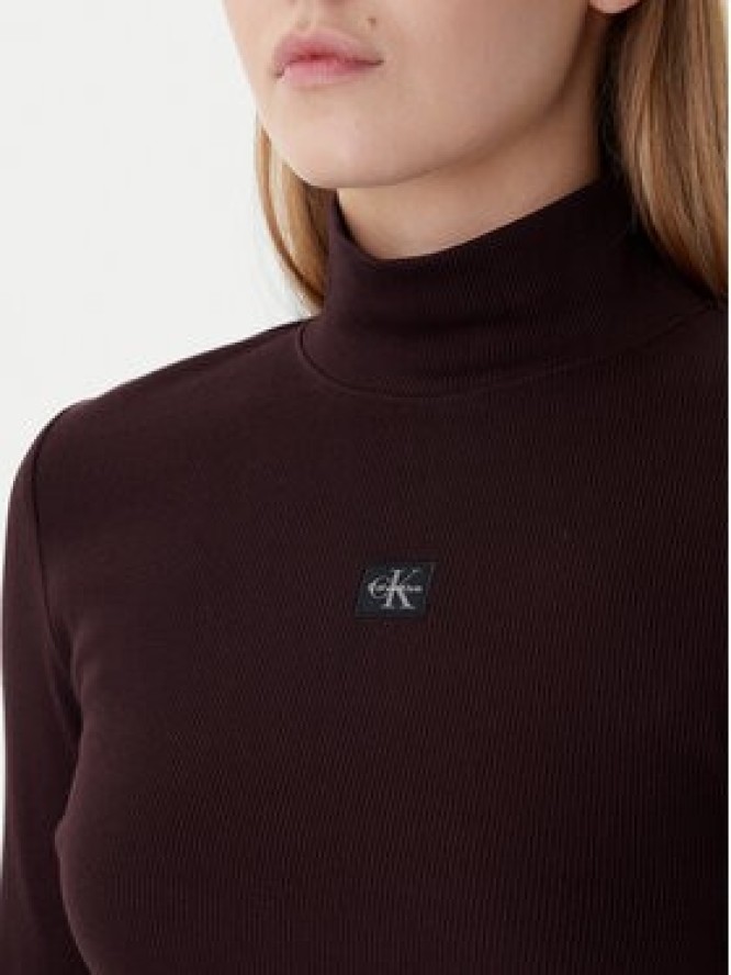 Calvin Klein Jeans Golf LV047D203G Brązowy Slim Fit