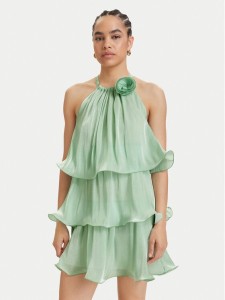 ACCESS FASHION Sukienka koktajlowa 63-3023-308 Zielony jasny Regular Fit