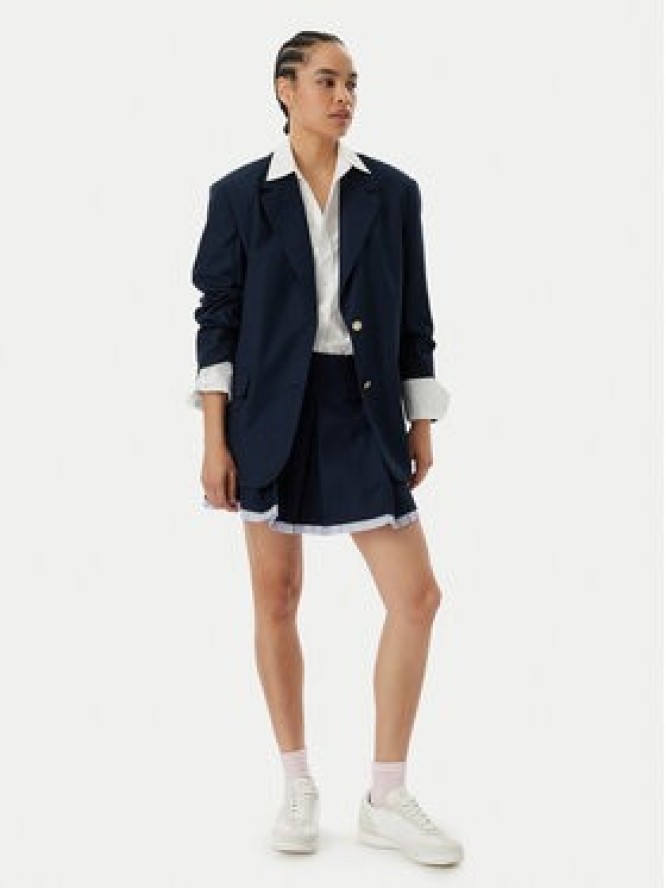 Tommy Jeans Marynarka DW0DW22601 Granatowy Boyfriend Fit