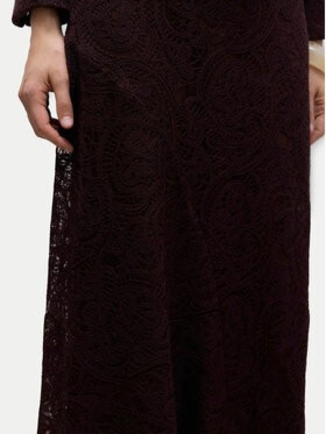 Vero Moda Spódnica midi Urshila 10336946 Bordowy Regular Fit