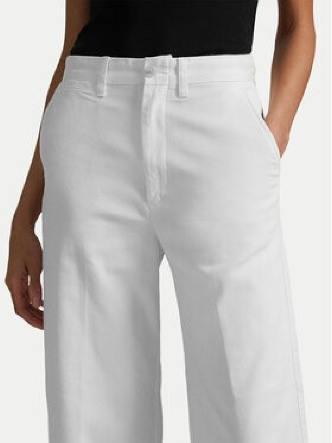 Polo Ralph Lauren Spodnie materiałowe 211873988002 Écru Wide Leg