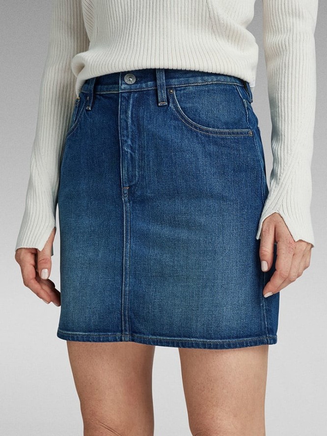 G-Star Spódnica dżinsowa w kolorze granatowym rozmiar: W27