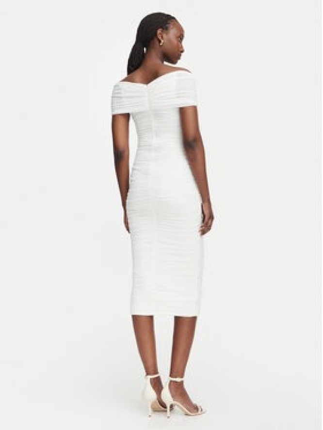 Bardot Sukienka koktajlowa Priah 60152DB Kremowy Slim Fit