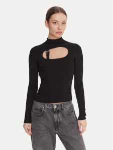 Versace Jeans Couture Golf 79HAFM16 CMH23 Czarny Slim Fit