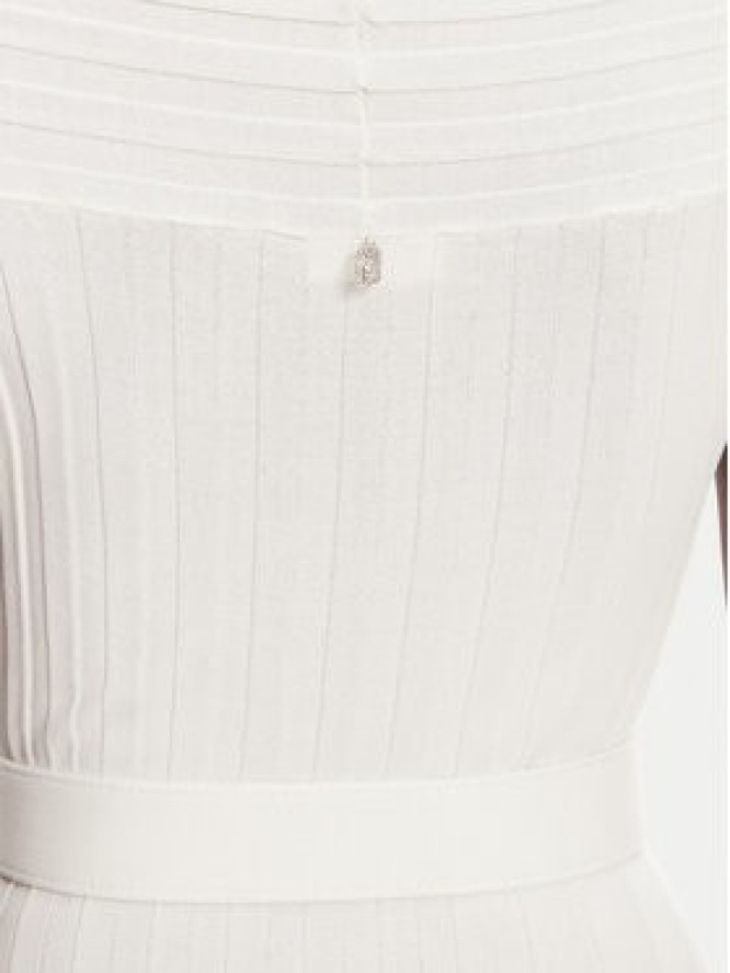 Liu Jo Sukienka dzianinowa WA5365 MS55N Biały Slim Fit