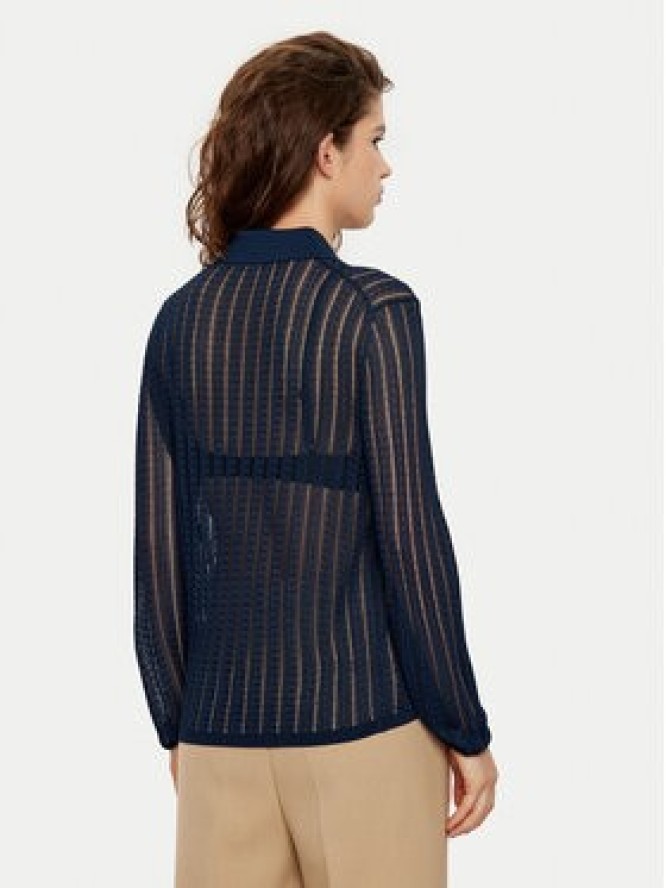 Tommy Hilfiger Sweter WW0WW44454 Granatowy Slim Fit