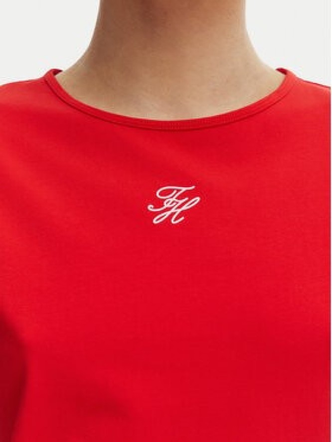 Tommy Hilfiger T-Shirt WW0WW48710 Pomarańczowy Slim Fit