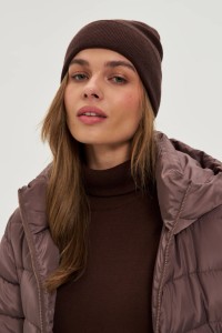 Zimowa czapka brązowa