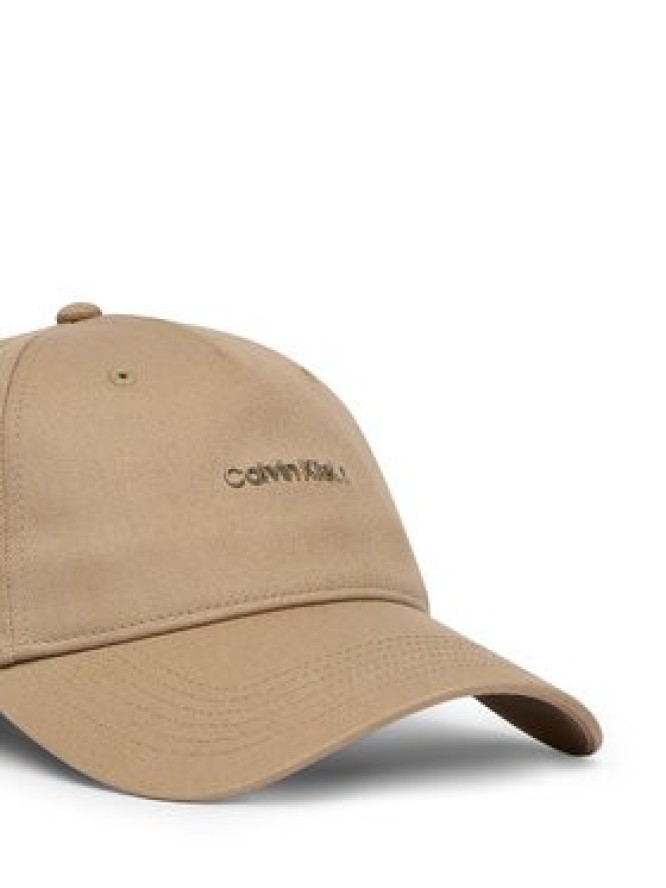 Calvin Klein Czapka z daszkiem Cotton Twill W/ Hw Cap LV04F5072G Beżowy