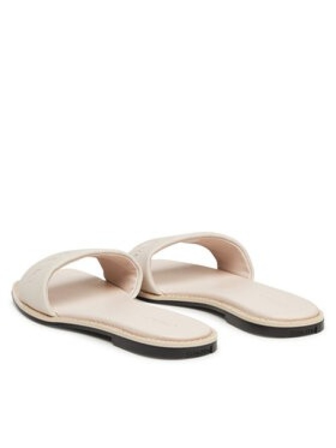 Calvin Klein Klapki Flat Slide - He HW0HW02378 Écru