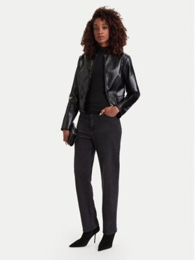 Guess Kurtka z imitacji skóry W6YL32 W3173 Czarny Regular Fit