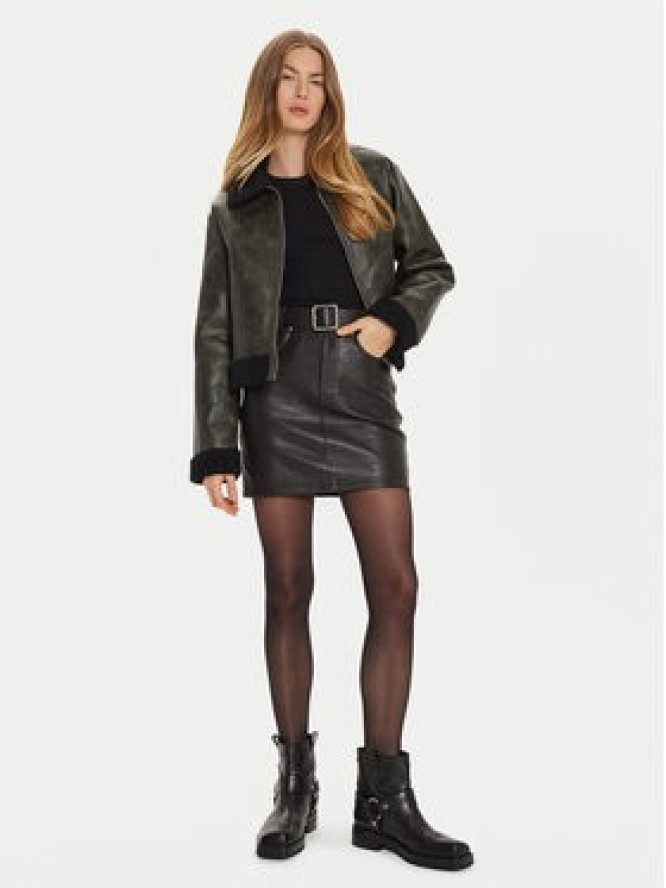 Pieces Kurtka z imitacji skóry Pippi 17154704 Brązowy Regular Fit