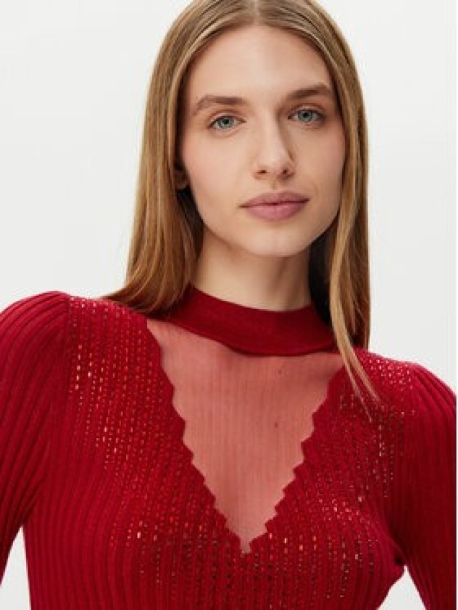 Guess Sweter W5RR15 Z2Y50 Czerwony Regular Fit