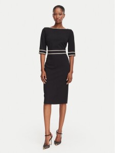 Rinascimento Sukienka koktajlowa CFC0131086003 Czarny Slim Fit