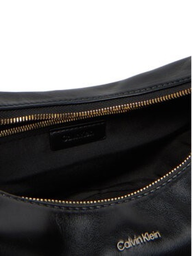 Calvin Klein Torebka Pinched Soft Crescent Sm LV04F3010G Czarny