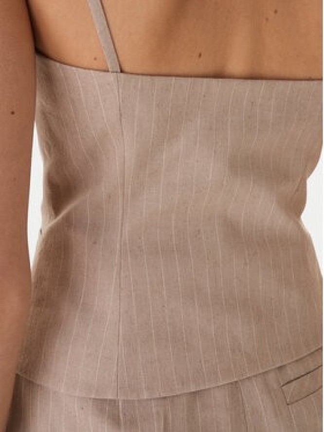 HUGO Top Copale 50560007 Beżowy Slim Fit