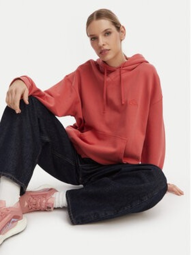 Quiksilver Bluza Esential Hoodie EQWFT03191 Koralowy Regular Fit