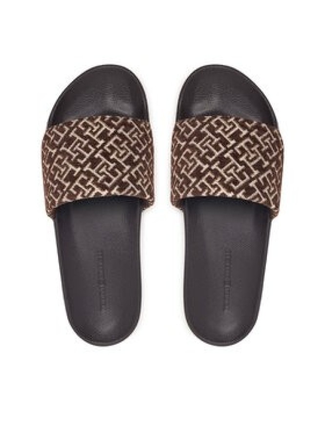 Tommy Hilfiger Klapki Th Monogram Pool Slide FW0FW09611 Brązowy