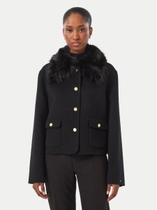 Tommy Hilfiger Kurtka przejściowa WW0WW52914 Czarny Regular Fit