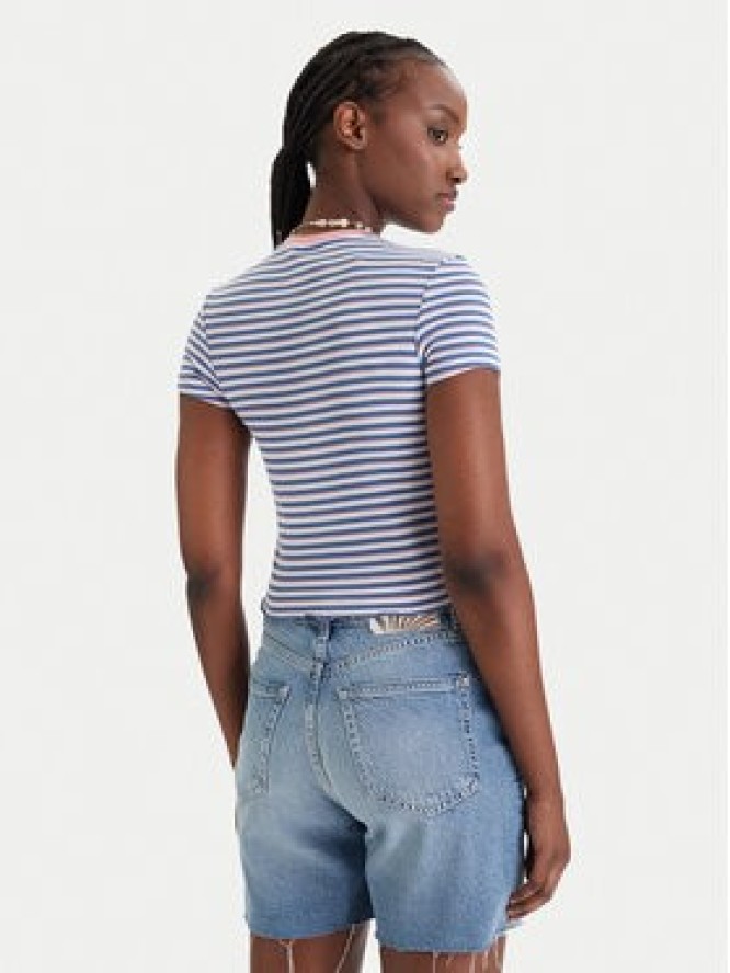 Roxy T-Shirt Bright Lights ERJKT04395 Niebieski Slim Fit