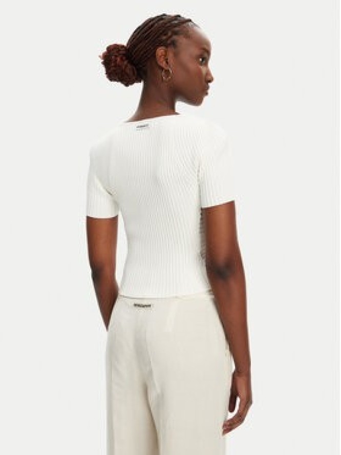 PINKO Sweter Falterona Maglia 104625 A2E6 Biały Regular Fit