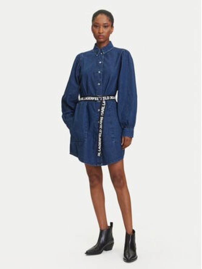 Karl Lagerfeld Jeans Sukienka jeansowa A3W13014 Niebieski Regular Fit