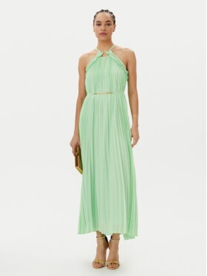 TWINSET Sukienka koktajlowa 251TP2332 Zielony Regular Fit