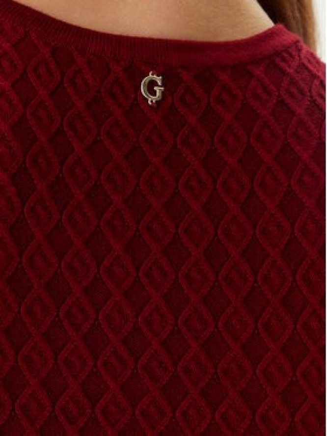 Guess Sukienka dzianinowa W5BK68 Z2YJ2 Czerwony Slim Fit
