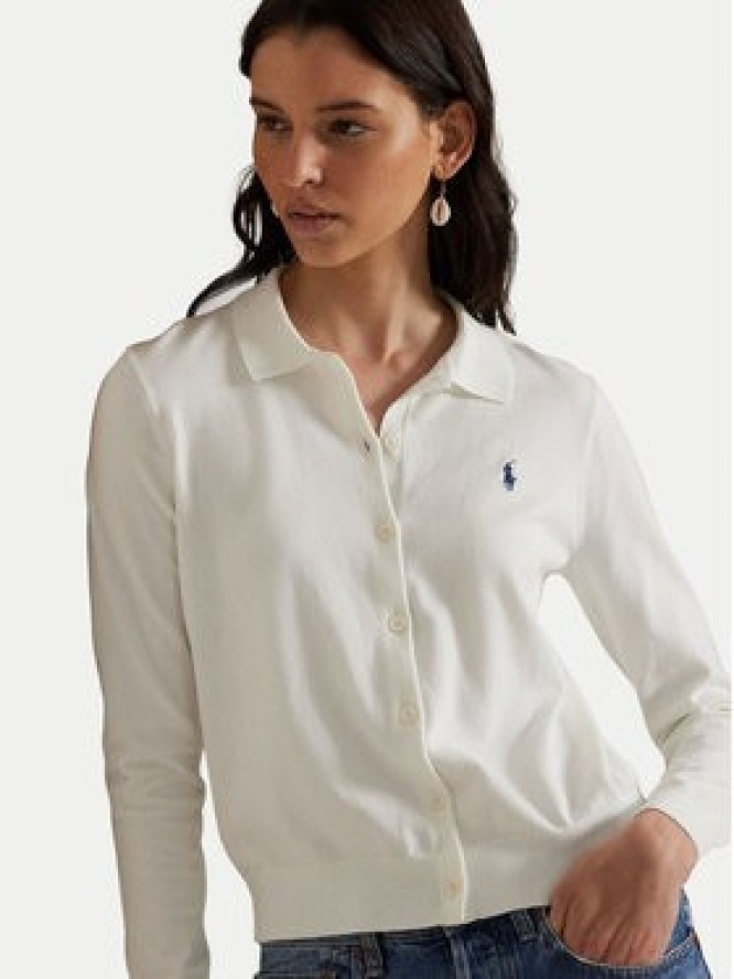 Polo Ralph Lauren Kardigan 211972110002 Biały Slim Fit