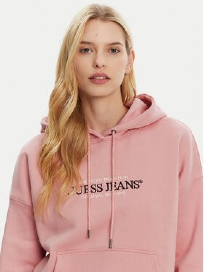 Guess Jeans Bluza W4YQ15 KC811 Różowy Regular Fit