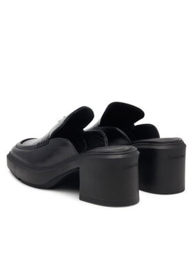 Calvin Klein Klapki Block Heel Mule Lth Hdw HW0HW03175 Czarny