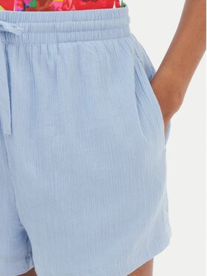 Seafolly Szorty materiałowe Crinkle 55429-SH Błękitny Regular Fit