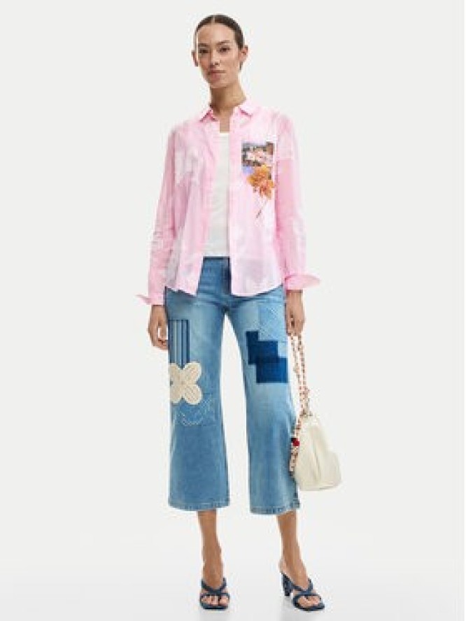 Desigual Koszula Cam Pinkjack 26SWCW12 Różowy Regular Fit
