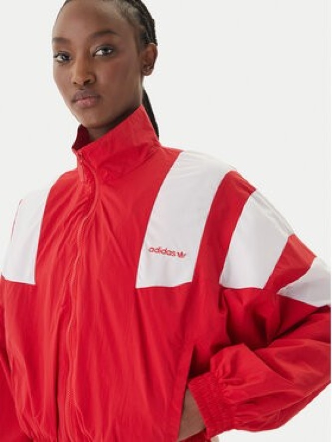 adidas Bluza Blocked Washed KD8788 Czerwony Oversize