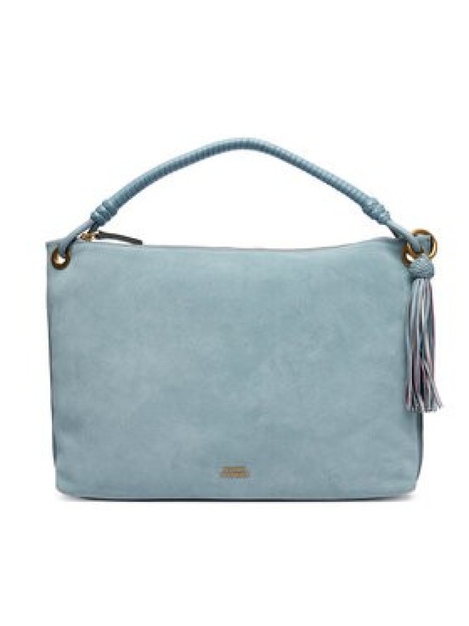 Tommy Hilfiger Torebka Th Statement Leather Bag Suede AW0AW18402 Niebieski jasny