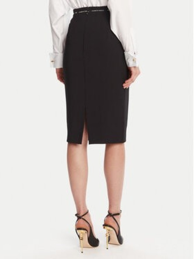 Elisabetta Franchi Spódnica midi GO-118-56E2-v220 Czarny Regular Fit