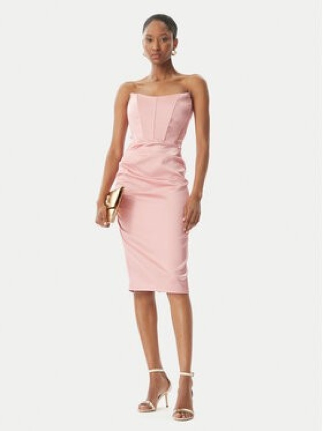 Rinascimento Sukienka koktajlowa CFC0123676003 Różowy Regular Fit