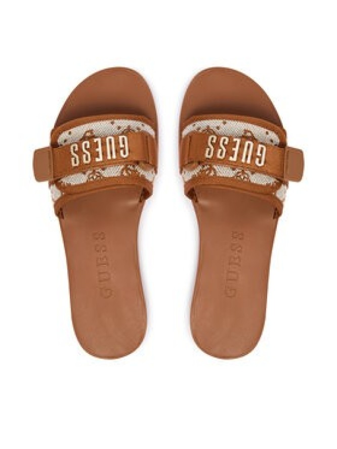 Guess Klapki FLJEL5 FAB03 Brązowy