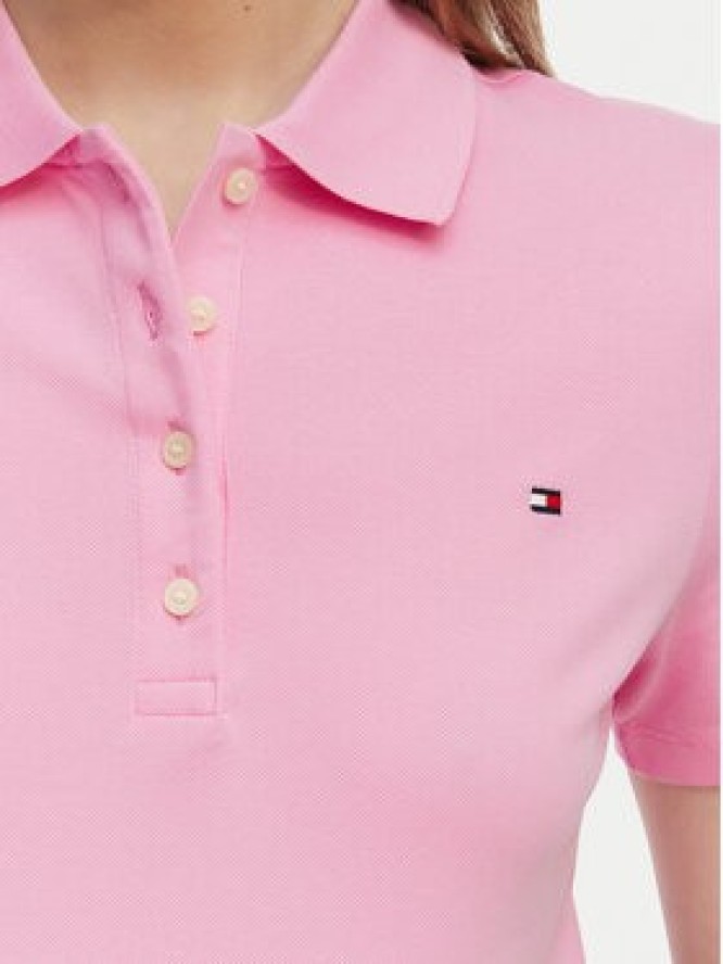Tommy Hilfiger Polo 1985 WW0WW43225 Różowy jasny Slim Fit