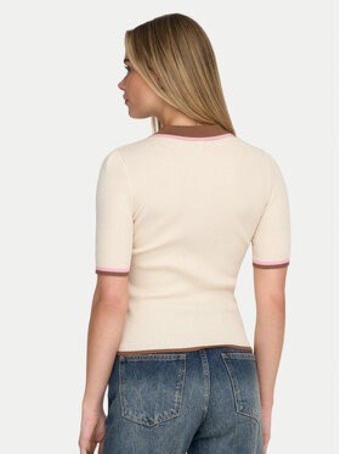 ONLY Polo Meddi 15363165 Beżowy Slim Fit