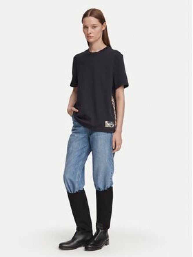 Barbour T-Shirt Fawne LML0938NY99 Granatowy Regular Fit