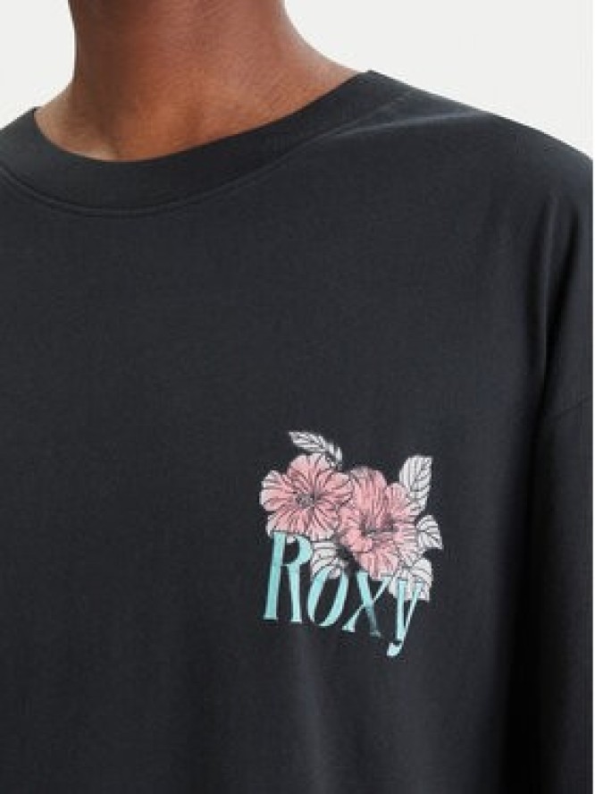 Roxy T-Shirt Talloversize Washed ERJZT06081 Czarny Oversize