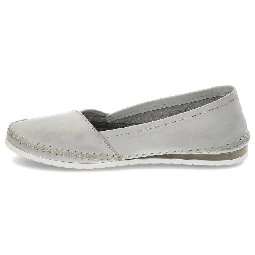 Szare Mokasyny Lemar Wygodne Buty Damskie
