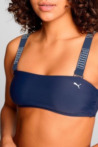 Góra od bikini Bandeau granatowa