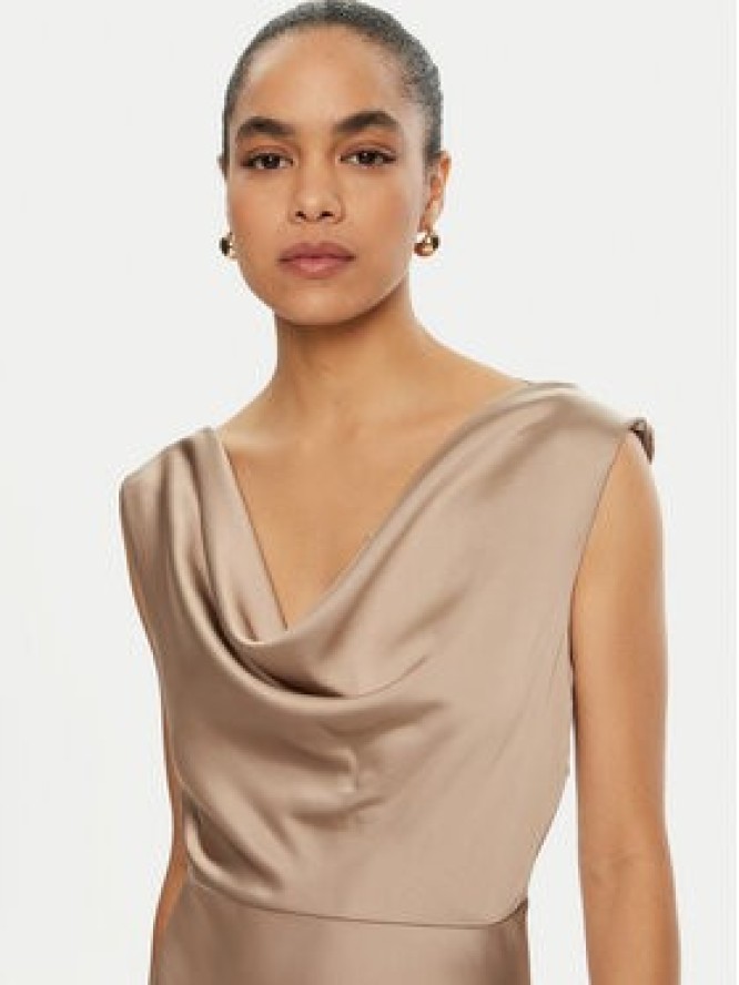 Imperial Sukienka koktajlowa AFBAIBA Beżowy Slim Fit