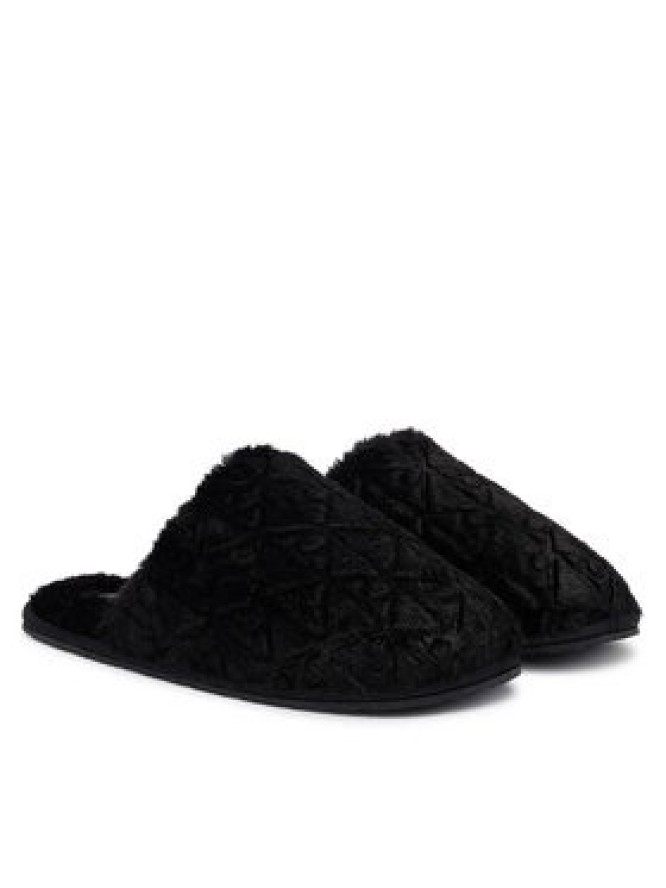 Calvin Klein Kapcie Home Slipper Fur Aop HW0HW03218 Czarny