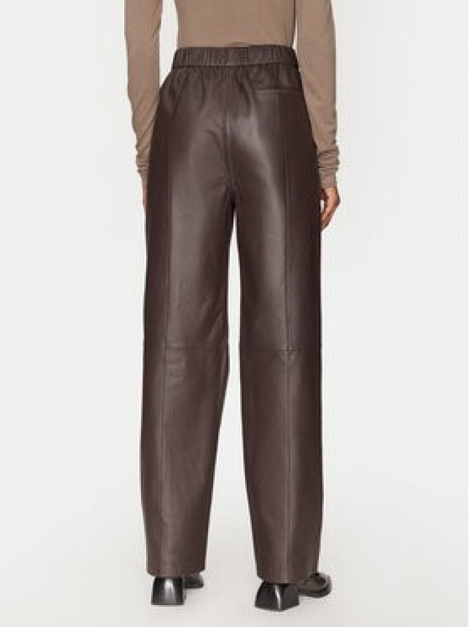 2NDDAY Spodnie skórzane 2251561672 3091 Brązowy Regular Fit